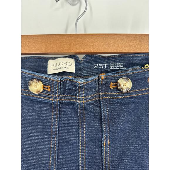 Pilcro Jeans The Kit Trouser New 25T Blue Anthropologie Denim Medium Blue - Picture 4 of 5